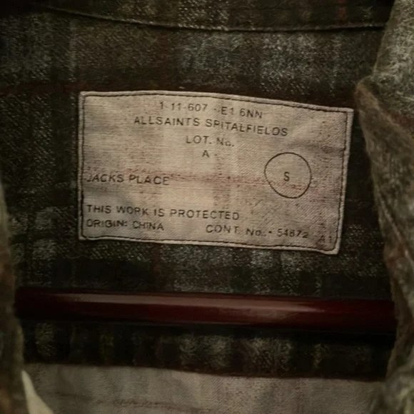 all saints plaid shirt - Picture 2 of 5